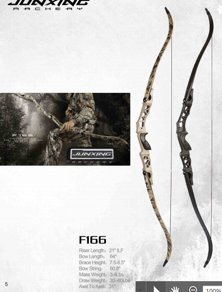 Junxing F166 Take-Down Recurve Bow