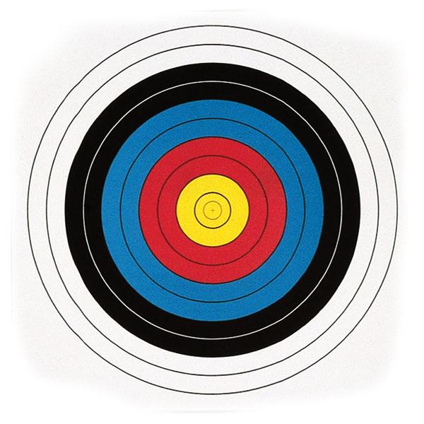 Maple Leaf Reduced 40cm to (20cm Actual) 10-Ring Target Face (5 Pack ...