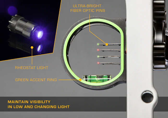 Trophy Ridge Joker 4 Pin Sight with Light