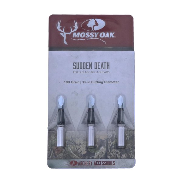 Mossy Oak Sudden Death Broadheads 3 Blade 100g