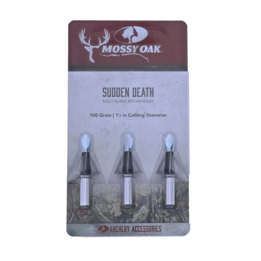 Mossy Oak Sudden Death Broadheads 3 Blade 100g